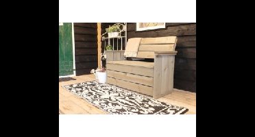 Buitentapijt barrok zwart wit